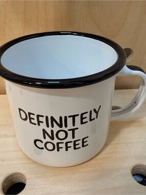 Swag Brewery Definitely Not Coffee | Enamel Camp Coffee Mug | Funny Gift